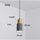 Minimalist Nordic Wood and Metal Single Pendant Light
