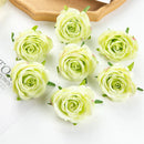 GobekUsa 10Pcs Silk Blue Rose Wedding Party Decoration DIY Bridal Accessories Artificial Flowers
