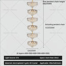 GobekUsa Crystal Duplex Chandelier: New Light Luxury Post-Modern Hall Lighting for High Living Room