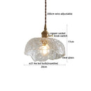 GobekUsa Japanese Style LED Pendant Lamp Copper Glass Hanging Light Fixtures