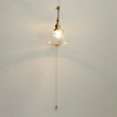 GobekUsa Brass Swing Arm LED Wall Light Fixture with Rotatable Arms & Pull Chain Switch