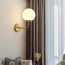 GobekUsa Glass Ball LED Wall Lamp: Gold Nordic Minimalist Sconces Lighting Bedroom Decor Fixtures