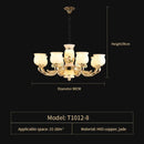 GobekUsa Luxe Jade Copper Living Room Chandelier