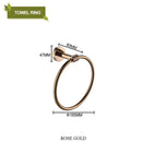 GobekUsa Bathroom Accessories Set: Rose Gold Chrome Hook, Brushed Gold Towel Rack, Stainless Steel Toilet Paper Holder