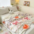 GobekUsa Cozy Milk Velvet Blanket: Cute Pattern, Warm, Multi-Functional Sofa & Travel Shawl