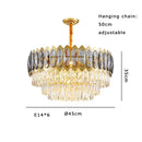 GobekUsa Crystal Ceiling Chandelier for Modern Living Room Decor