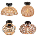 GobekUsa Hemp Rope Ceiling Chandelier for Bedroom Living Room Kitchen LED