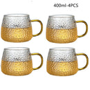 GobekUsa Borosilicate Glass Water Cup with Handle - Heat Insulation Lemon Tea & Juice Cup