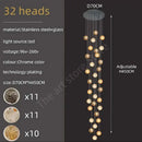GobekUsa Crystal Glass Spiral Ceiling Chandelier for Modern Living Room & Kitchen Decor