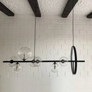 GobekUsa Glass Bubble Chandelier - Light Luxury American Industrial Style Lamp for Restaurant and Bar Tables