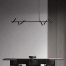 GobekUsa Black Metal Chandelier: Minimalist Hanging Light for Dining Room, Kitchen, Bedroom.