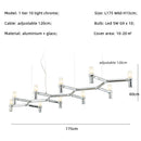GobekUsa Crown Major Chandelier: Modern Luxury LED Light for Kitchen, Hotel, Living Room