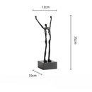 GobekUsa Human Figure Sculpture Acrobatics Art Decor Abstract Figurine Metal Handicrafts