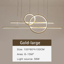 GobekUsa Gold Black Dimmable LED Chandelier for Dining Room Kitchen Bar Lighting
