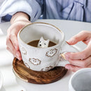 GobekUsa 3D Cartoon Animal Coffee Mugs - Unique Handmade Gift