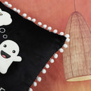 GobekUsa Halloween Ghost Patchwork Pillow Cover - Decorative Embroidered Cushion Cover