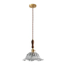 GobekUsa Glass LED Pendant Lamp Petal Lampshade for Bedroom Living Dining Room