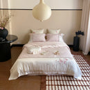 GobekUsa Chinese Floral Embroidery Lyocell Cotton Bedding Set with Silky Softness