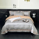 GobekUsa Brocade Satin Jacquard Luxury Cotton Bedding Set - Duvet Cover, Sheet, Pillowcases
