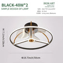 GobekUsa LED Ceiling Fan with Remote Control, Modern Silent Lighting Fixture for Bedroom and Dining Room