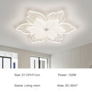 GobekUsa LED Flower Chandelier White Ceiling Lamp for Bedroom Living Room Decor