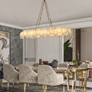 GobekUsa Brass Marble Ceiling Chandelier: Modern Living Room Dining Table Hanging Lamp