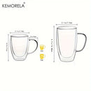 GobekUsa Double Wall Glass Coffee Mug Set - Enjoy Your Favorite Beverages in Style