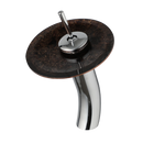 GobekUsa Glass Rocker Handle Basin Faucet, Waterfall Mixer Taps, Chrome Finish