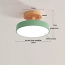 GobekUsa Acrylic Wood LED Ceiling Light – Nordic Indoor Lighting Fixture
