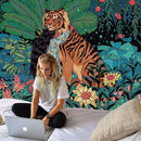 GobekUsa 3D Print Tiger Linen Blanket: Soft Warm Throw & Tapestry