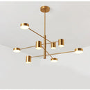 GobekUsa Black Gold White LED Chandelier: Stylish Nordic Loft Lamp for Livingroom & Bedroom