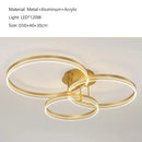 GobekUsa Acrylic Round Ring Ceiling Light LED Chandelier Modern Minimalism for Living Room and Kitchen