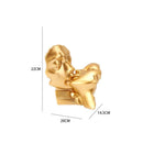GobekUsa Abstract Gold Head Couple Sculpture, Wedding Gifts & Home Decor