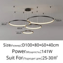 GobekUsa Acrylic LED Ring Pendant Light Modern Minimalist Art Decor Chandelier