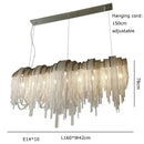 GobekUsa Aluminum Chain Pendant Lights Postmodern Tassel Hanging Lamp for Dining Table