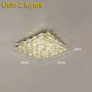 GobekUsa Crystal Ceiling Lamp: Modern Minimalist Indoor LED Lighting for Living Room, Dining & Bedroom