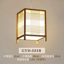 GobekUsa Bamboo Pendant Lamp: Japanese Zen Tea Room Hanging Light for Home Decor