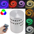 GobekUsa LED Spiral Wall Light with RGB Remote Control - Home Decor Art Lamp