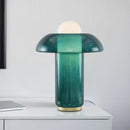 GobekUsa Green Glass Desk Lamp for Nordic Style Living Room and Bedroom Decor
