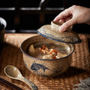 GobekUsa Japanese Style Ramen Bowl with Lid | Ceramic Noodle Bowl for Soup, Rice, Porridge