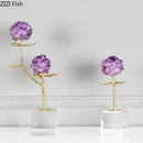 GobekUsa Crystal Flower Branch Desk Ornament