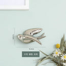 GobekUsa Golden Bird Swallow Sculpture Wall Decor Three-dimensional Handicrafts