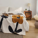 GobekUsa Kawaii Bee Pattern Cozy Blanket - Super Soft White Spot Edge Design