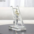 GobekUsa Golden Figures Resin Sculpture: Creative Staircase Desk Decoration