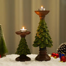 GobekUsa Christmas Tree Candle Holder: Festive Tabletop Decor Figurine