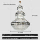 GobekUsa Crystal Chandelier Luxury Duplex Building Hollow Luxury Lamp