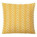 GobekUsa Geometric Yellow Linen Pillow Cover for Modern Décor 45x45cm