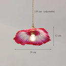 GobekUsa Japanese Sunflower Glass Pendant Lights Modern Brass Hanglamp Fixture