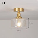 GobekUsa Glass Shade Pendant Ceiling Lamp for Kitchen Aisle Bedroom LED Lights Fixtures