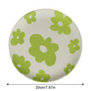 GobekUsa Korean Style Round Bamboo Fiber Dining Plate for Desserts, Fruits, and Cakes